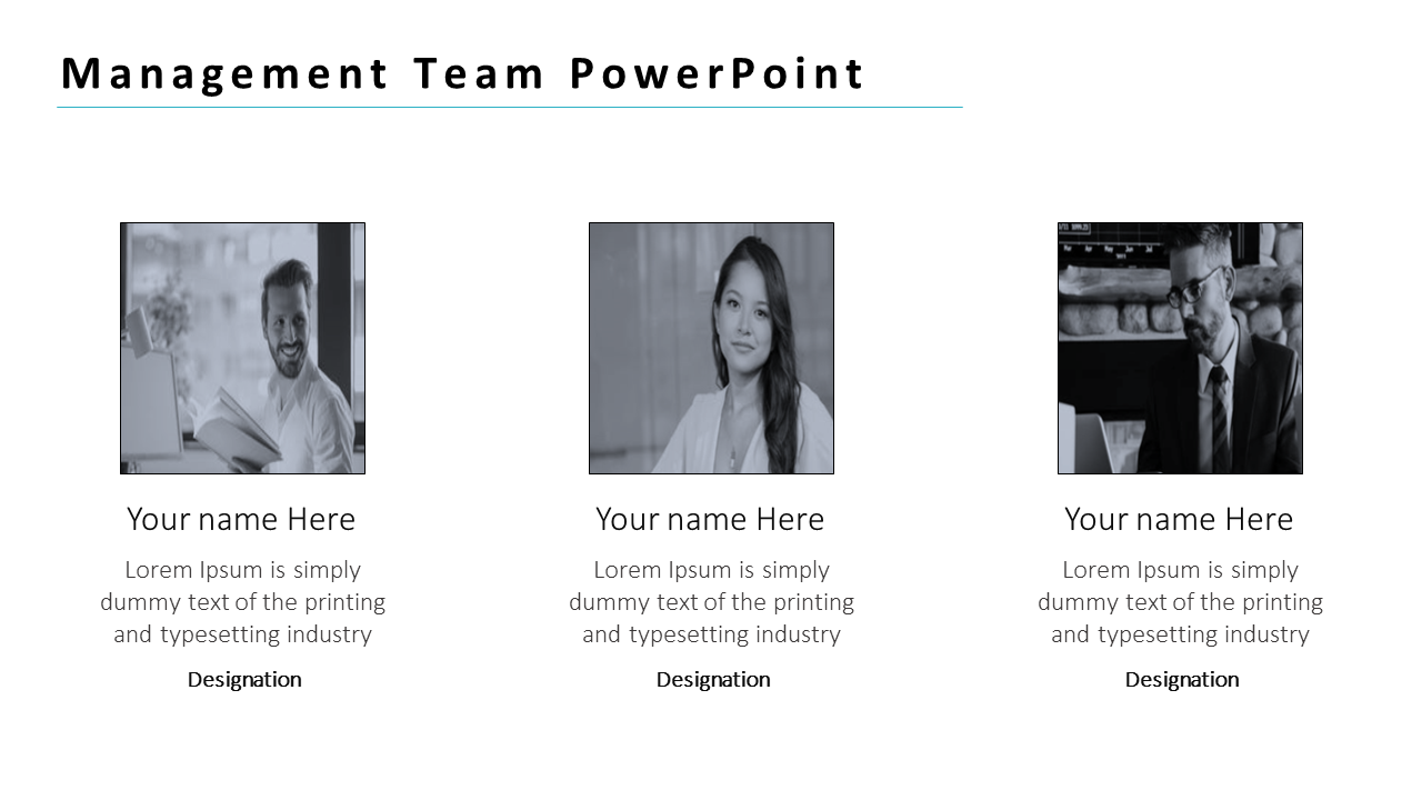 Simple and Stunning Team PowerPoint Template Slides